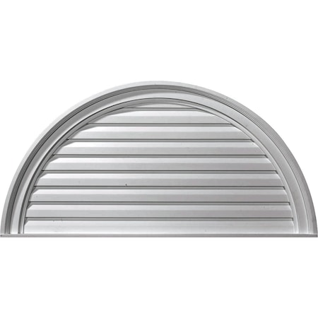 Ekena Millwork Half Round Gable Vent Louver, Non-Functional, 36"W x 18"H x 2 5/8"P GVHR36D